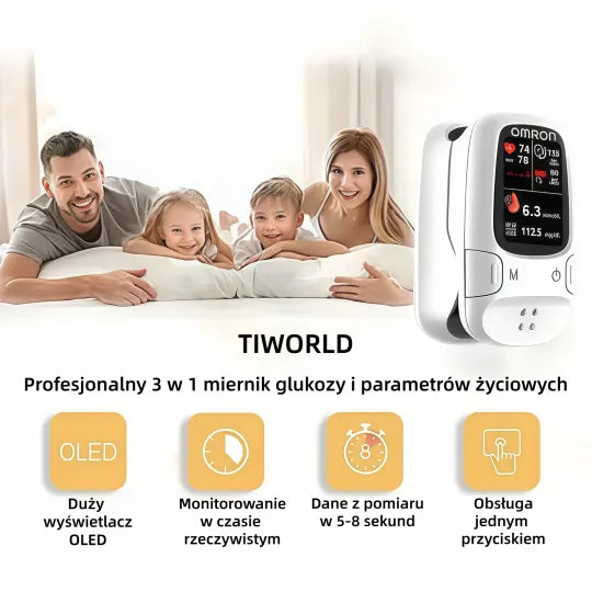 GLUKOMETR WIELOFUNKCYJNY + CIŚNIENIOMIERZ ELEKTRONICZNY – KUP 1, DRUGI OTRZYMASZ GRATIS!🔥