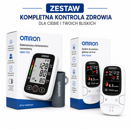 GLUKOMETR WIELOFUNKCYJNY + CIŚNIENIOMIERZ ELEKTRONICZNY – KUP 1, DRUGI OTRZYMASZ GRATIS!🔥