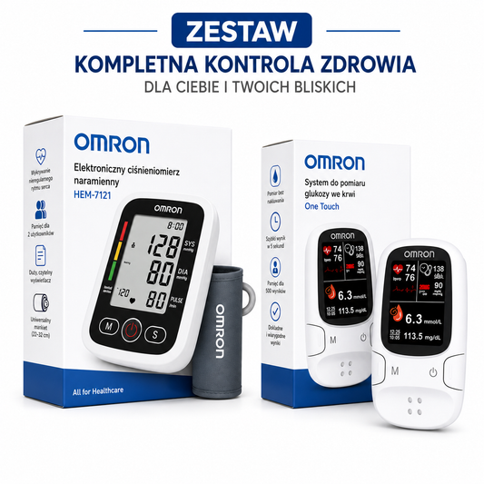 GLUKOMETR WIELOFUNKCYJNY + CIŚNIENIOMIERZ ELEKTRONICZNY – KUP 1, DRUGI OTRZYMASZ GRATIS!🔥